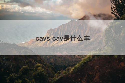 cavs cav是什么车